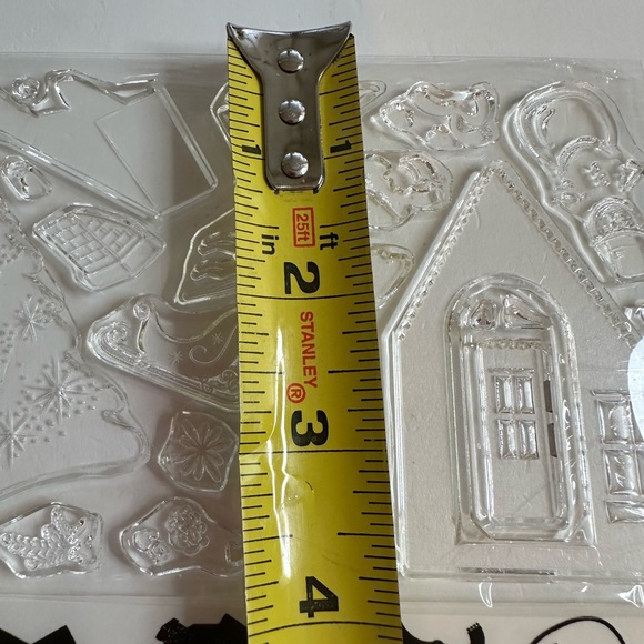 Unbranded Acrylic Stamp Set Christmas Reindeer Sleigh Winter Snow Snowman - Picture 6 of 6